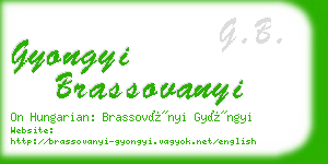 gyongyi brassovanyi business card